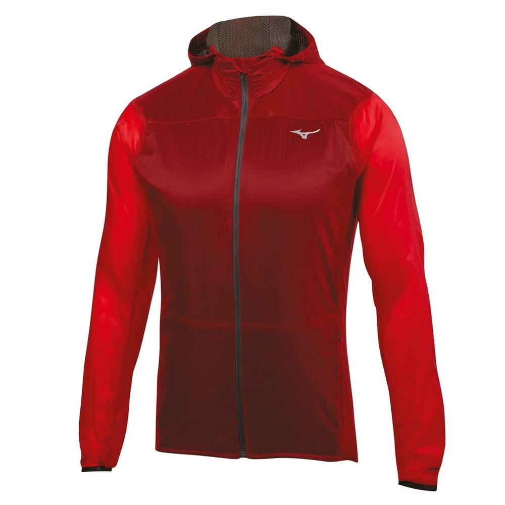 Giacca Mizuno Breath Thermo Hoody Uomo - Rosse - 48015-EJBL